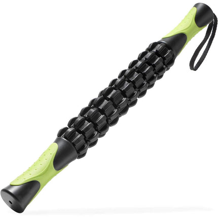 Muscle Roller Stick Full Body Fitness Massage Tool for Home and Gym Use - Black.