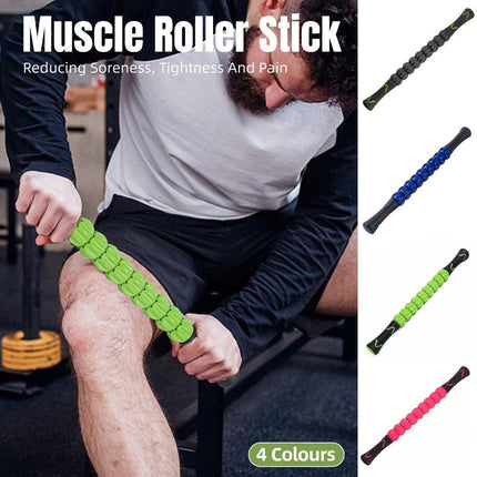 Muscle Massage Sticks Fitness Sport Fascia Rods High Strength Relaxation Roller - Black.