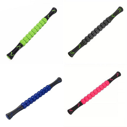 Muscle Massage Sticks Fitness Sport Fascia Rods High Strength Relaxation Roller - Black.
