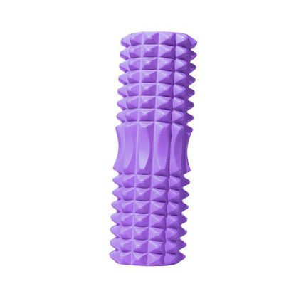 High Density EVA Foam Roller Yoga Massage Stick for Fitness - Wolf Tooth Style Blue-45cm.