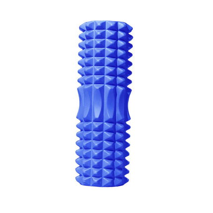 High Density EVA Foam Roller Yoga Massage Stick for Fitness - Wolf Tooth Style Blue-45cm.