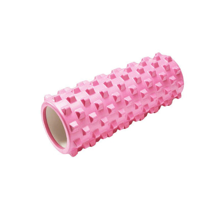 High Density EVA Foam Roller Yoga Massage Stick for Fitness - Wolf Tooth Style Blue-45cm.
