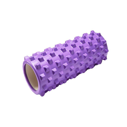 High Density EVA Foam Roller Yoga Massage Stick for Fitness - Wolf Tooth Style Blue-45cm.