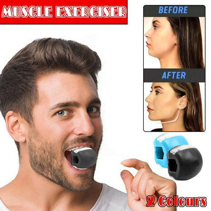 Anti-Age Toning Neck Facial Toner Jaw Exerciser Fitness Face Muscle Jawzrsize - Blue.