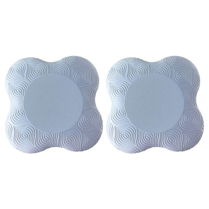 2pcs Thick Yoga Kneeling Mat Knee Cushion for Elbow Support Gym Workout Pad - Grey.