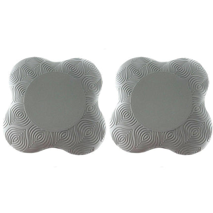 2pcs Thick Yoga Kneeling Mat Knee Cushion for Elbow Support Gym Workout Pad - Grey.