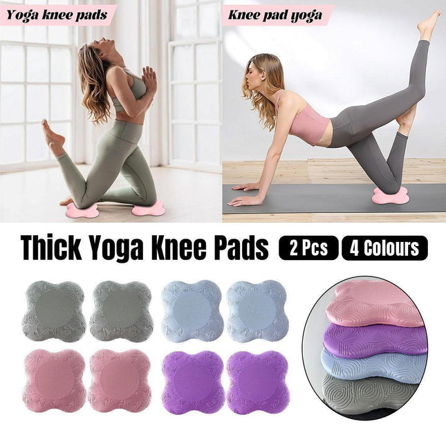 2pcs Thick Yoga Kneeling Mat Knee Cushion for Elbow Support Gym Workout Pad - Pink.