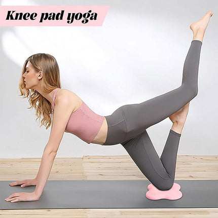 2pcs Thick Yoga Kneeling Mat Knee Cushion for Elbow Support Gym Workout Pad - Pink.