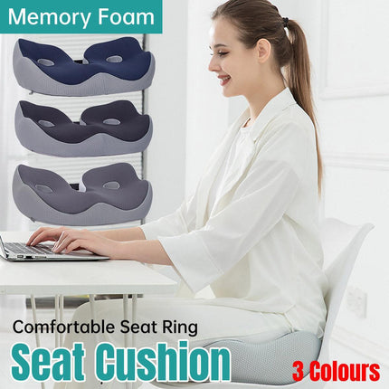 Office Chair Seat Cushion for Sedentary Support Comfort Pillow Pad Home Use - Blue.