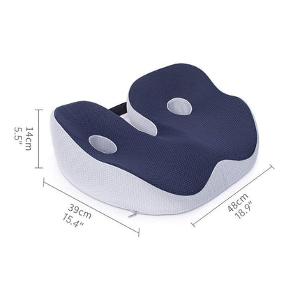 Office Chair Seat Cushion for Sedentary Support Comfort Pillow Pad Home Use - Blue.