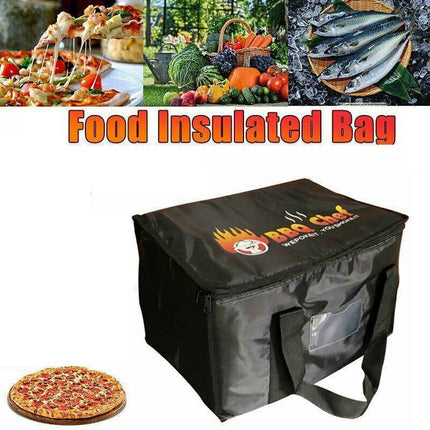 Insulated Food Delivery Bag Thermal Pizza Takeaway Cooler Storage 16L 28L 50L - 16L-28x19x20cm.