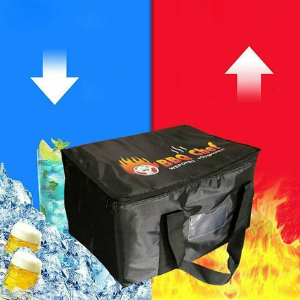 Insulated Food Delivery Bag Thermal Pizza Takeaway Cooler Storage 16L 28L 50L - 16L-28x19x20cm.