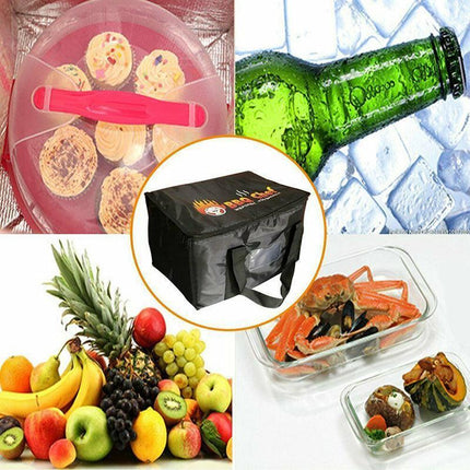 Insulated Food Delivery Bag Thermal Pizza Takeaway Cooler Storage 16L 28L 50L - 16L-28x19x20cm.