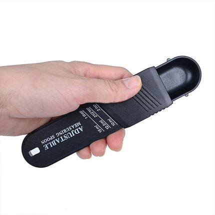 2PCS Adjustable ml Gram Plastic Measuring Spoon Scale Kitchen For Metering Spoon - White.