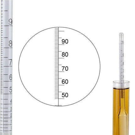 Alcohol Meter Hydrometer 0-100 Percent with 100ml Measuring Cup for Distilling.