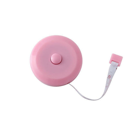 Retractable Tailor Tape Measure 150cm Soft Body Measuring Sewing Ruler - Pink.