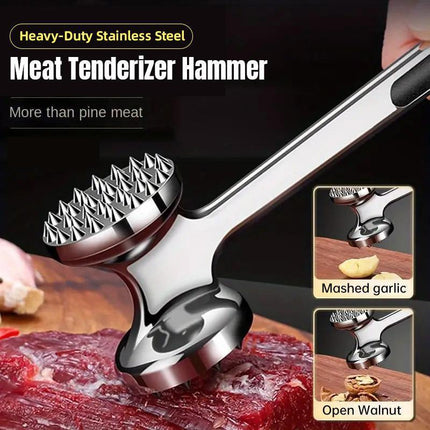 Meat Hammer Kitchen Tenderizing Beating Tool Double Sided Loose Meat Hammer.
