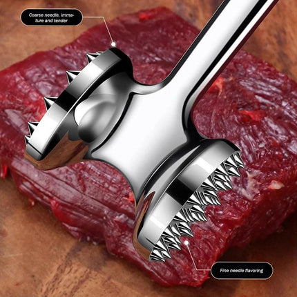 Meat Hammer Kitchen Tenderizing Beating Tool Double Sided Loose Meat Hammer.