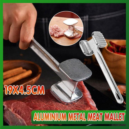 Aluminium Meat Tenderizer Hammer Tool for Steak Chicken Beef 19x4.5cm.