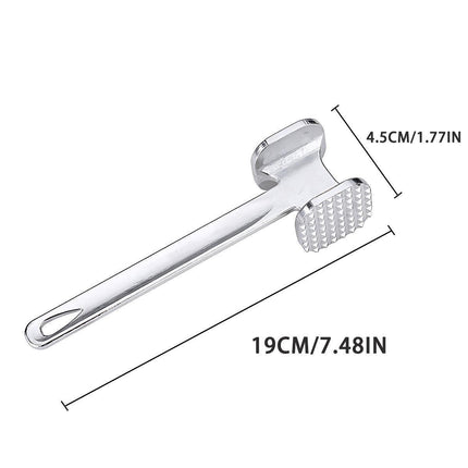 Aluminium Meat Tenderizer Hammer Tool for Steak Chicken Beef 19x4.5cm.