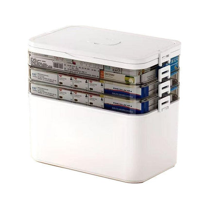4 Layer Medicine Box Portable Medical Storage Family First Aid Emergency Box.