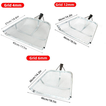 Stainless Steel Soil Sifter Drain Shovel Gardening Mesh Screen Filter Durable - 60MM.