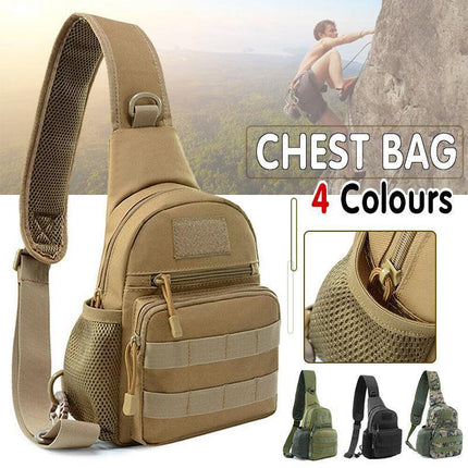 Man Shoulder Backpack Chest Bag Small Sling Cross Body Satchel Bag Outdoor - Camouflage.