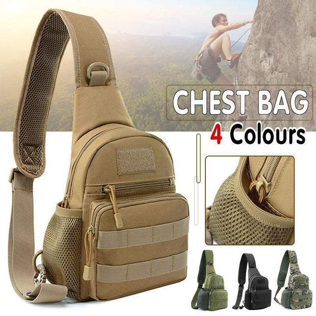 Man Shoulder Backpack Chest Bag Small Sling Cross Body Satchel Bag Outdoor - Camouflage.
