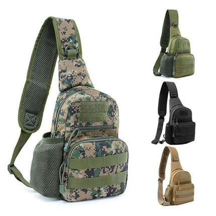 Man Shoulder Backpack Chest Bag Small Sling Cross Body Satchel Bag Outdoor - Camouflage.