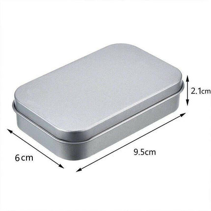 Small Metal Storage Tin Box with Lid 6PCS Portable Hinged Container for Travel Home.