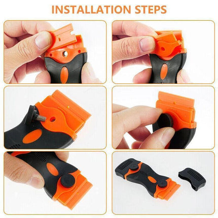 1X Plastic Razor Blade Paint Glue Adhesive Scraper Blades Cleaner Tools.