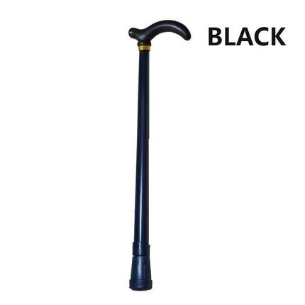 Metal Walking Stick Travel Retractable Cane Pole Compact Adjustable Lightweight - Brown.