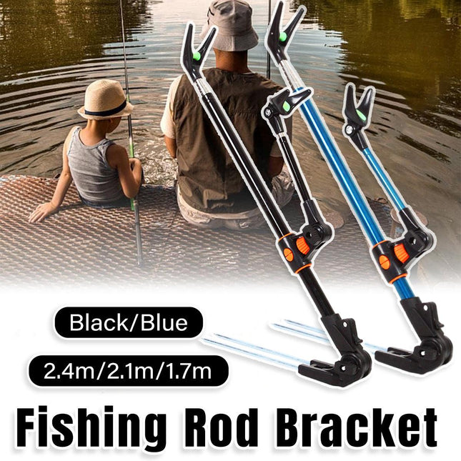 Bracket Fishing Rod Holder Multi Functional Rod Stand for Fishing and Outdoors - Black-240cm.