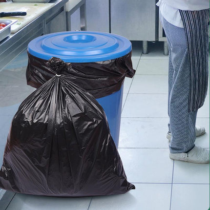 100Pcs Heavy-Duty Black Bin Bags - Durable Waste Refuse Sacks - 120*130cm-100PCS.