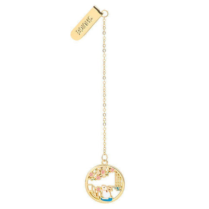 Metal Rabbit Bookmark Tassel Book Pendant Retro Clip School Office Supplies Gift - Cat.