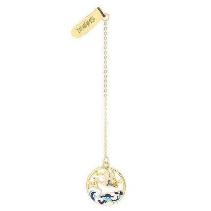 Metal Rabbit Bookmark Tassel Book Pendant Retro Clip School Office Supplies Gift - Cat.