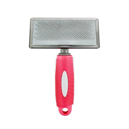 M Size Hair Shedding Grooming Trimmer Comb Brush Slicker Undercoat Rake for Dog Cat - Blue.
