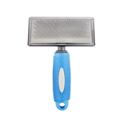 M Size Hair Shedding Grooming Trimmer Comb Brush Slicker Undercoat Rake for Dog Cat - Red.