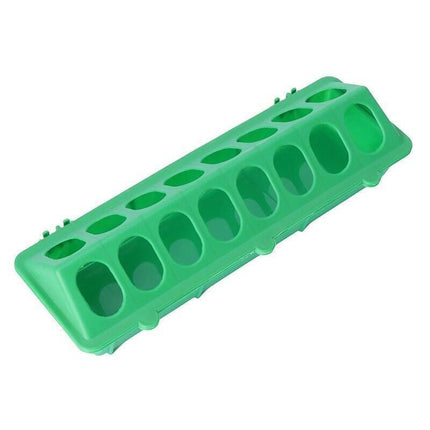 30cm Feeder Storage Trough Quail Drinker Plastic Wild Stable Chick Birds Pigeons - Red.