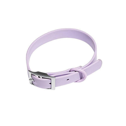 PVC Dog Collar Working Dog Kennels Waterproof Soft Adjustable for Pets M Size - Dark Blue.