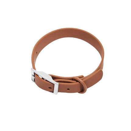 PVC Dog Collar Working Dog Kennels Waterproof Soft Adjustable for Pets L Size - Black.