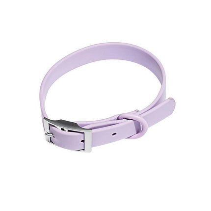 PVC Dog Collar Working Dog Kennels Waterproof Soft Adjustable for Pets L Size - Black.