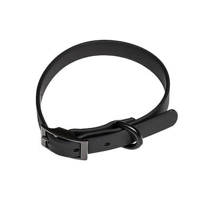 PVC Dog Collar Working Dog Kennels Waterproof Soft Adjustable for Pets L Size - Black.