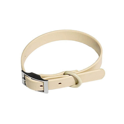 PVC Dog Collar Working Dog Kennels Waterproof Soft Adjustable for Pets L Size - Black.