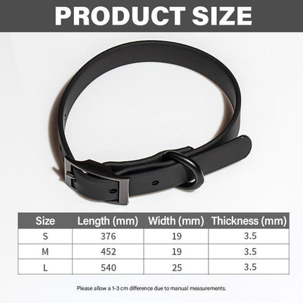 PVC Dog Collar Working Dog Kennels Waterproof Soft Adjustable for Pets M Size - Apricot.