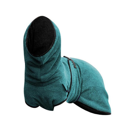 Dog Puppy Hoodies Jacket Solid Coat Pet Winter Soft Warm Clothes S-5XL Lake Blue - S.