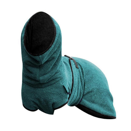 Dog Puppy Hoodies Jacket Solid Coat Pet Winter Soft Warm Clothes S-5XL Lake Blue - S.