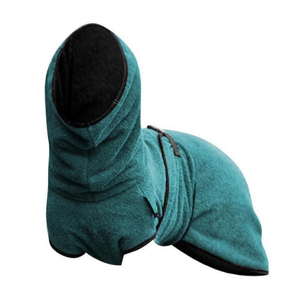 Dog Puppy Hoodies Jacket Solid Coat Pet Winter Soft Warm Clothes S-5XL Lake Blue - S.