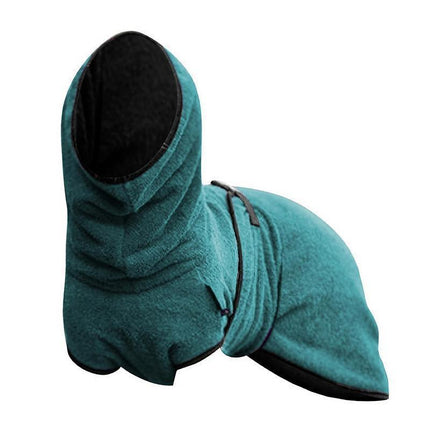Dog Puppy Hoodies Jacket Solid Coat Pet Winter Soft Warm Clothes S-5XL Lake Blue - S.