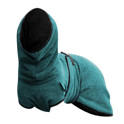 Dog Puppy Hoodies Jacket Solid Coat Pet Winter Soft Warm Clothes S-5XL Lake Blue - S.